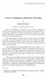 A list of Lepidoptera collected in Costa Rica - Revista de Biología ...