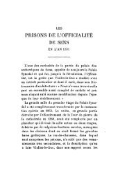 Les prisons de l'officialité de Sens en