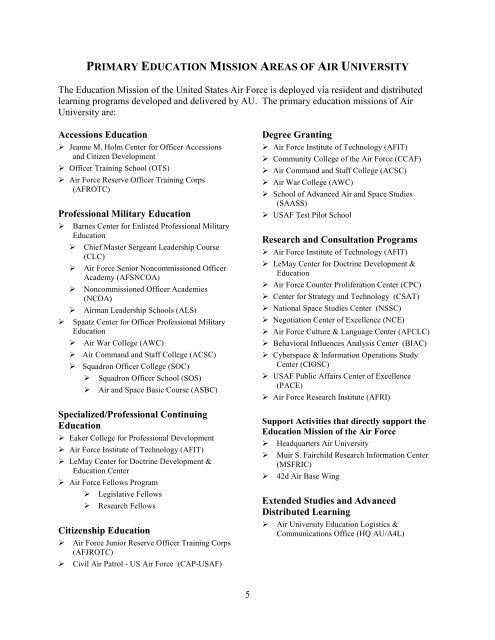 Air University Educational Digest - 2010 (pdf ... - The Air University