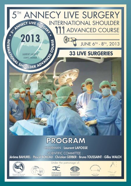 Donwload the final program (PDF) - Annecy Live Surgery 2013
