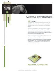 FLESH: SMALL GROUP BIBLE STUDIES - Cru Press Green