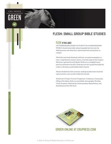 FLESH: SMALL GROUP BIBLE STUDIES - Cru Press Green