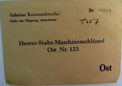 Heeres-Stabs-Maschinenschlüssel Ost Nr. 123
