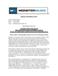 PRESS INFORMATION - Monster Cable