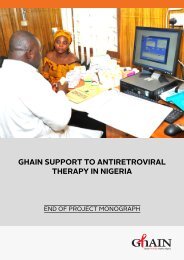 ghain support to antiretroviral therapy in nigeria - Family Health ...