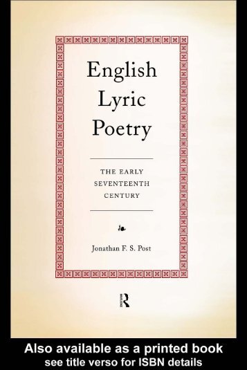 ENG LYRIC POETRY.pdf - STIBA Malang