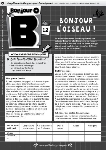 BONJOUR L'OISEAU ! - Averbode