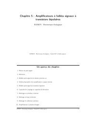 Chapitre 5 : Amplificateurs `a faibles signaux `a ... - Montefiore