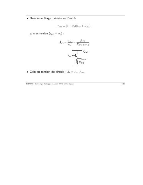 Chapitre 5 : Amplificateurs `a faibles signaux `a ... - Montefiore