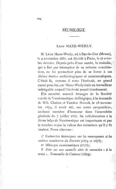 Revue belge de numismatique et de sigillographie