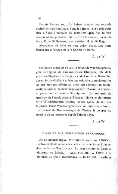 Revue belge de numismatique et de sigillographie