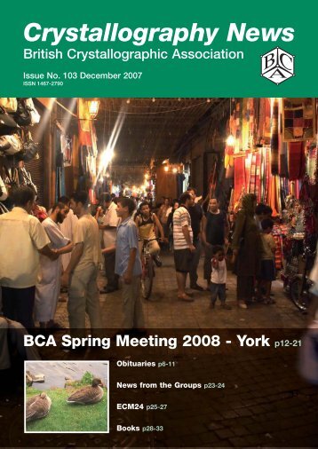 Crystallography News - British Crystallographic Association