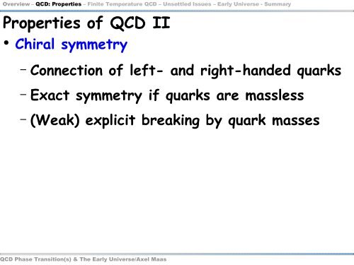 QCD phase transition in the early universe - Theory Center