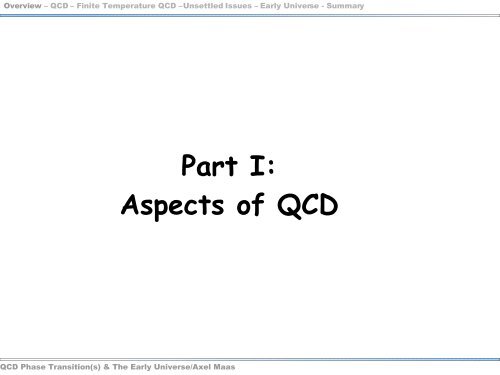 QCD phase transition in the early universe - Theory Center