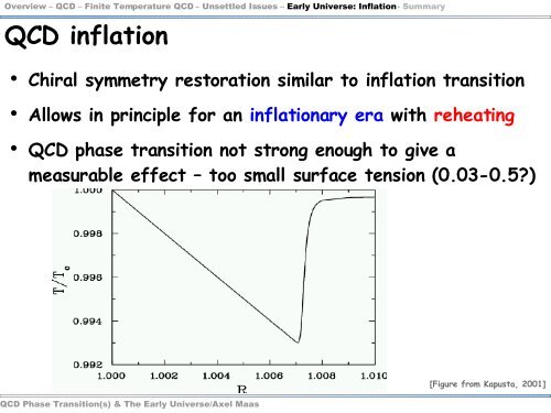 QCD phase transition in the early universe - Theory Center