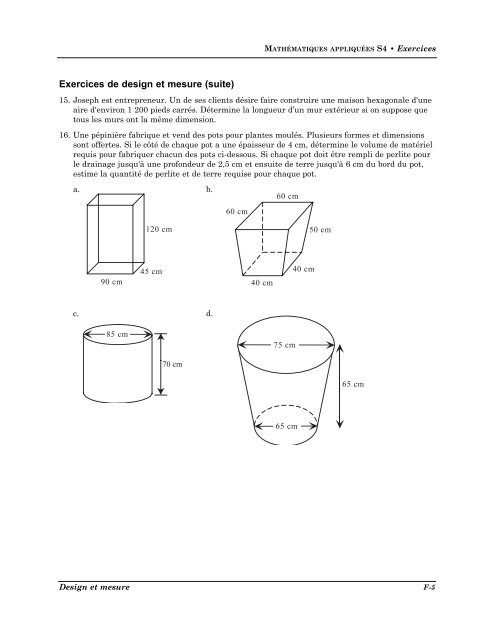 Unité F Design et mesure