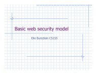 Basic web security model - Stanford Crypto Group