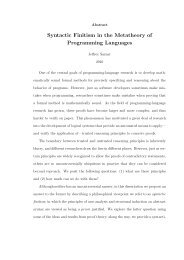 Syntactic Finitism in the Metatheory of ... - Yale University