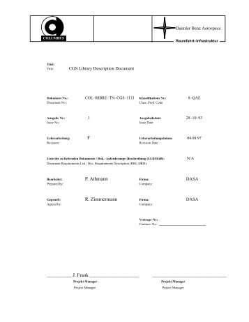 CGS Library Description Document - Astrium ST Service Portal