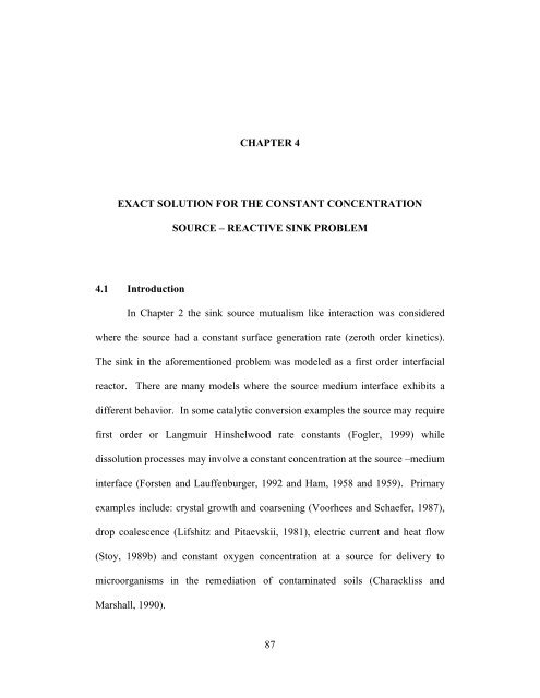 Diffusion Reaction Interaction for a Pair of Spheres - ETD ...