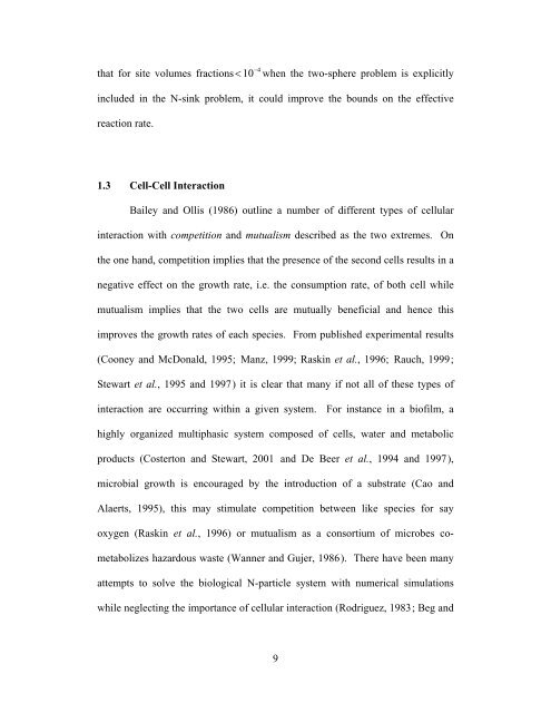 Diffusion Reaction Interaction for a Pair of Spheres - ETD ...