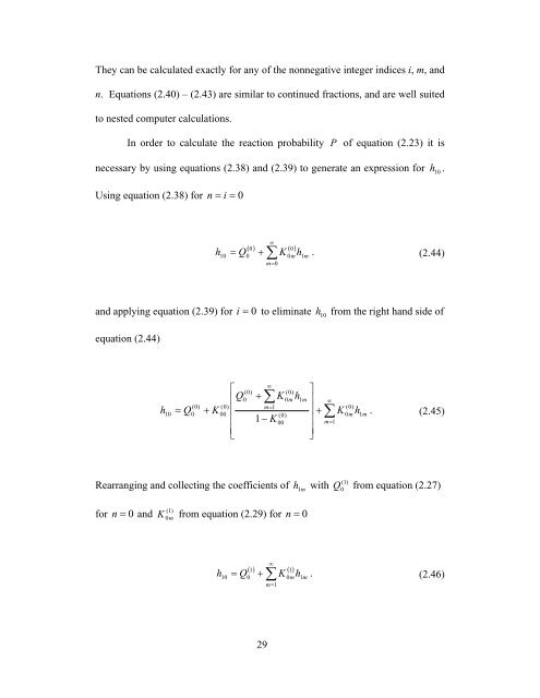 Diffusion Reaction Interaction for a Pair of Spheres - ETD ...
