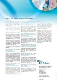 Becta's ICT Advice services for teachers