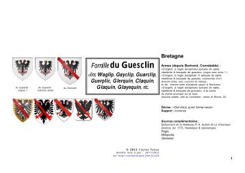 Famille du Guesclin - Racines & Histoire - Free