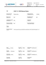 CGS 7.3.1 SW Release Notes - Astrium ST Service Portal