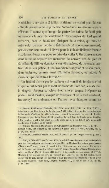 Les Écossais en France, les Français en Écosse - Electric Scotland