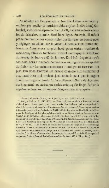 Les Écossais en France, les Français en Écosse - Electric Scotland