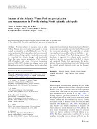 Impact of the Atlantic Warm Pool on precipitation and temperature in ...