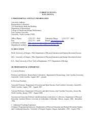 Curriculum Vitae - East Carolina University