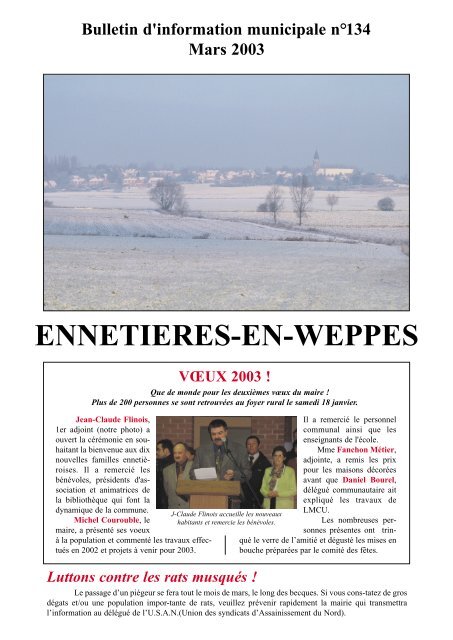 Bulletin n° 134 - mars 2003 - Ennetières en Weppes