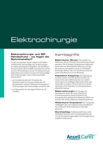 Elektrochirurgie - Ansell Healthcare Europe