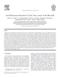 Late Pleistocene desiccation of Lake Tana, source of the Blue Nile