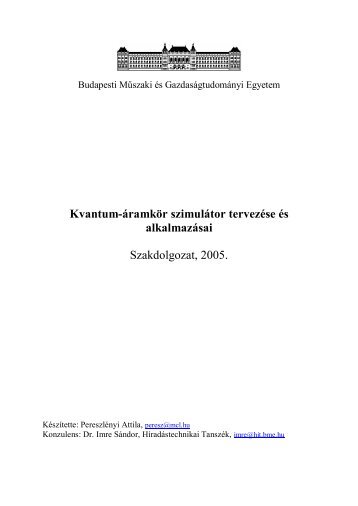 Szakdolgozat - Budapesti Műszaki és Gazdaságtudományi Egyetem