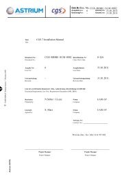 CGS Installation Manual - Astrium ST Service Portal - EADS