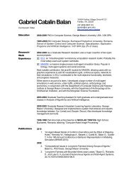 Gabriel Catalin Balan - Department of Computer Science - George ...