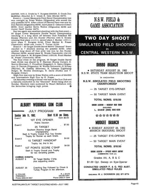 V35 #7 Jul 1982 - Australian Clay Target Association