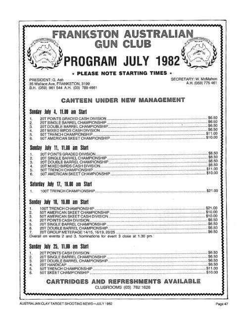 V35 #7 Jul 1982 - Australian Clay Target Association