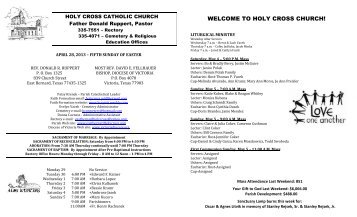 April 28, 2013 - Holy Cross Catholic Church :: East Bernard, Texas