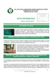 nota informativa - Col·legi Oficial d'Enginyers Tècnics Agrícoles de ...