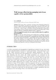 Well storage effect during pumping tests in an aquifer of low ... - IAHS