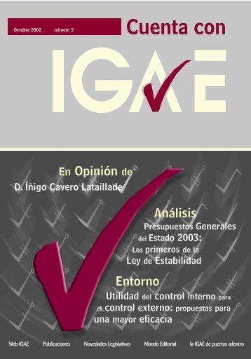 Revista Cuenta con IGAE nº 5. Octubre 2002 (pdf) - Intervención ...