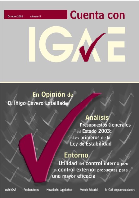 Revista Cuenta con IGAE nº 5. Octubre 2002 (pdf) - Intervención ...
