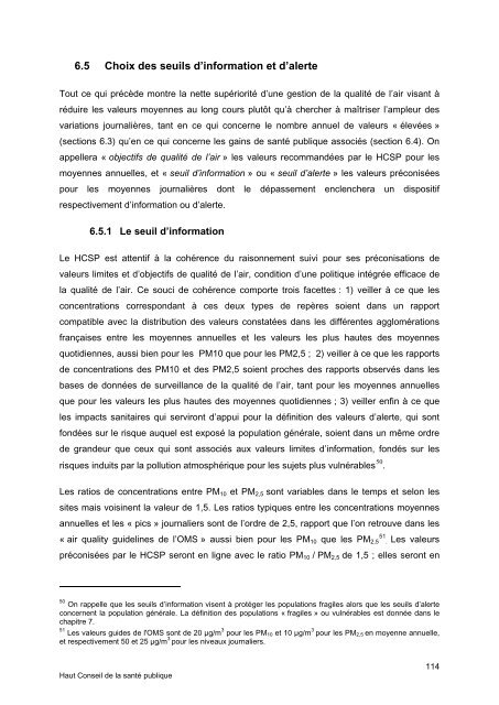 Pollution par les particules dans l'air ambiant - Haut Conseil de la ...