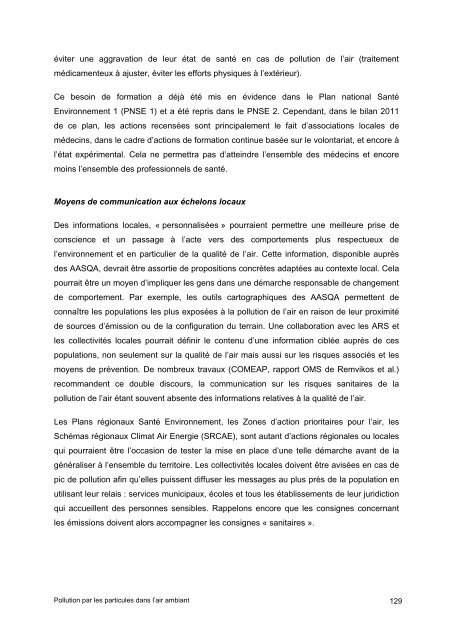 Pollution par les particules dans l'air ambiant - Haut Conseil de la ...