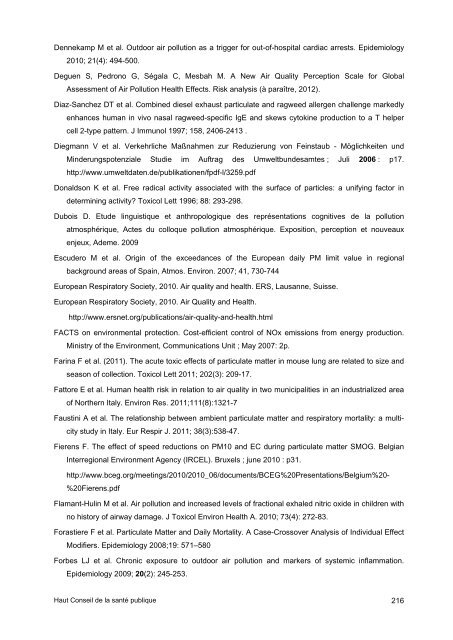 Pollution par les particules dans l'air ambiant - Haut Conseil de la ...