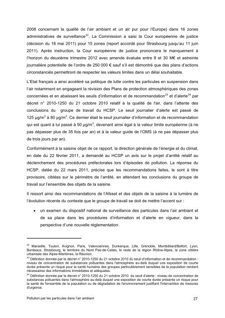 Pollution par les particules dans l'air ambiant - Haut Conseil de la ...